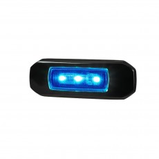 9-33V MDL68 COURTESY LAMP BLUE/WHITE BEZEL BLACK