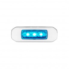 9-33V MDL68 COURTESY LAMP BLUE/WHITE BEZEL WHITE