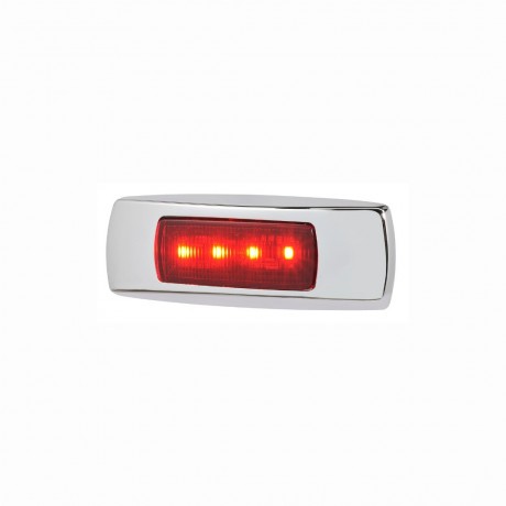 9-33V MDL68 LED REAR END OUTLINE MARKER RED 0.5M CHROME