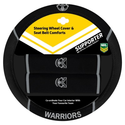 WARRIORS STEERING WHEEL COVER SET