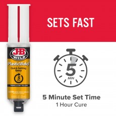 PLASTICWELD QUICK SETTING EPOXY SYRINGE 25ML