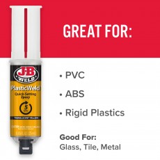 PLASTICWELD QUICK SETTING EPOXY SYRINGE 25ML