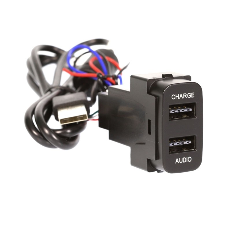 DUAL USB CHARGE & SYNC TO SUIT MITSUBISHI 19.5MM X 36.5MM