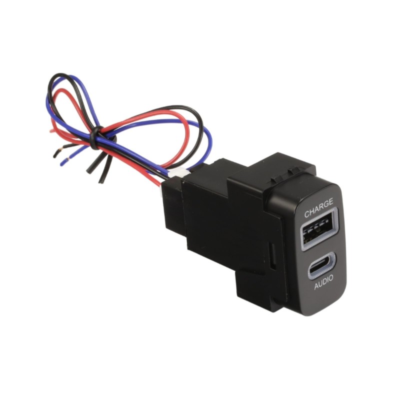 USB-C PASSTHROUGH & USB CHARGE SOCKET MITSUBISHI 19.5MM X 36.5MM