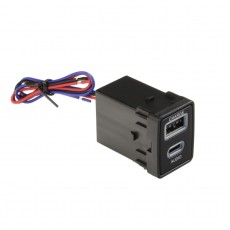 USB-C PASSTHROUGH & USB CHARGE SOCKET NISSAN 24MM X 31MM