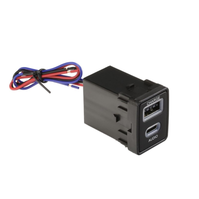 USB-C PASSTHROUGH & USB CHARGE SOCKET NISSAN 24MM X 31MM