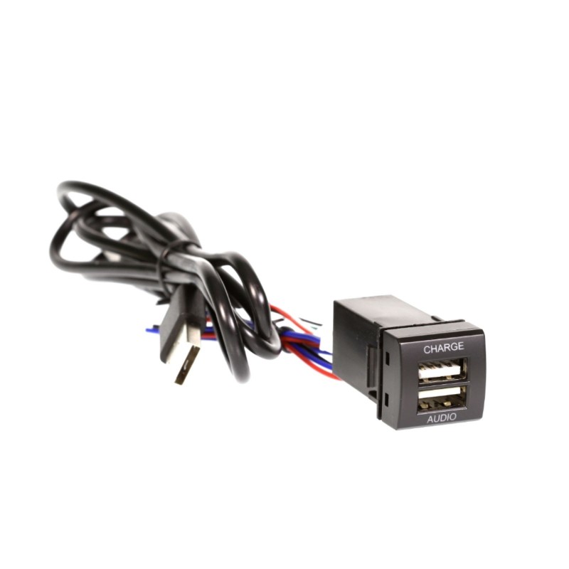 DUAL USB CHARGE & SYNC TO SUIT TOYOTA 23MM X 23MM