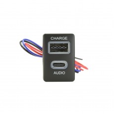 USB-C PASSTHROUGH & USB CHARGE SOCKET TOYOTA 21MM X 32MM