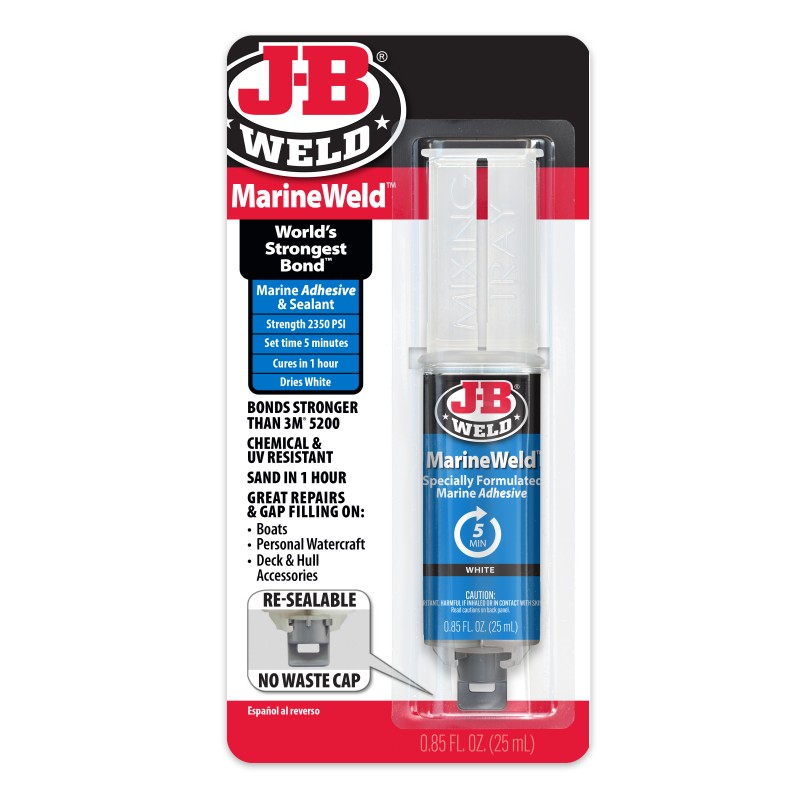 MARINEWELD WHITE MARINE ADHESIVE SYRINGE 25ML