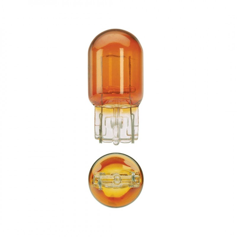 WEDGE GLOBE 12V 21W T20 AMBER 2PK