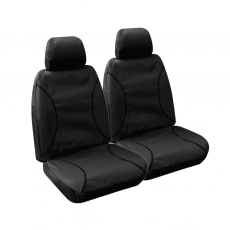 BLACK CANVAS FRONT SEAT COVERS - FORD PY T6.2 2022-ON