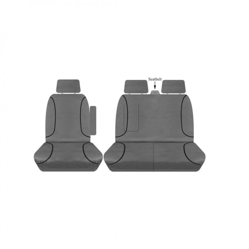 GREY CANVAS FRONT SEAT COVER FORD TRANSIT CUSTOM 320 SWB 24-25