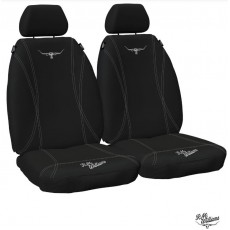 NEOPRENE BOXED SEAT COVER BLACK ON BLACK SIZE 30