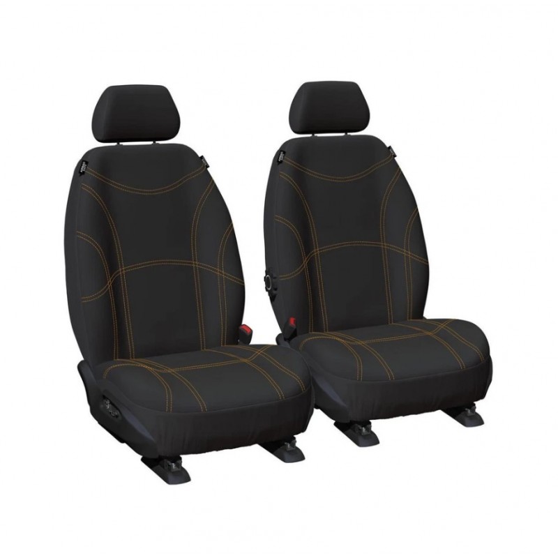 BLACK ORANGE FRONT SEAT COVER- FORD RANGER PY 2022-CURRENT