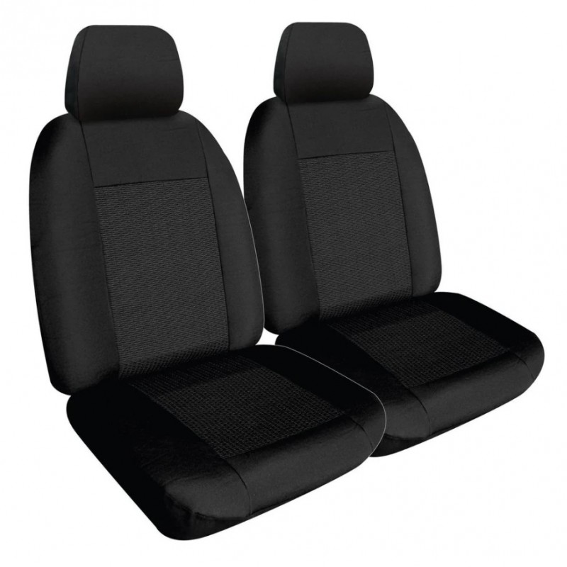 BLACK JACQUARD FRONTSEAT COVERS - FORD RANGER PY 2022-ON