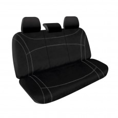 BLACK SILVER STITCH REARSEAT COVER- FORD RANGER PY 2022-ON