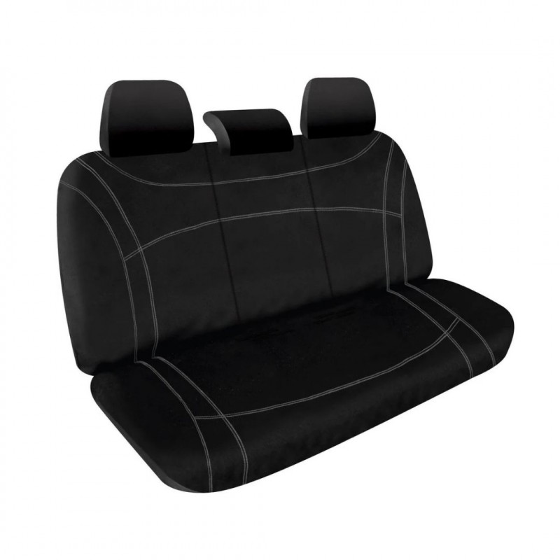 BLACK SILVER STITCH REARSEAT COVER- FORD RANGER PY 2022-ON