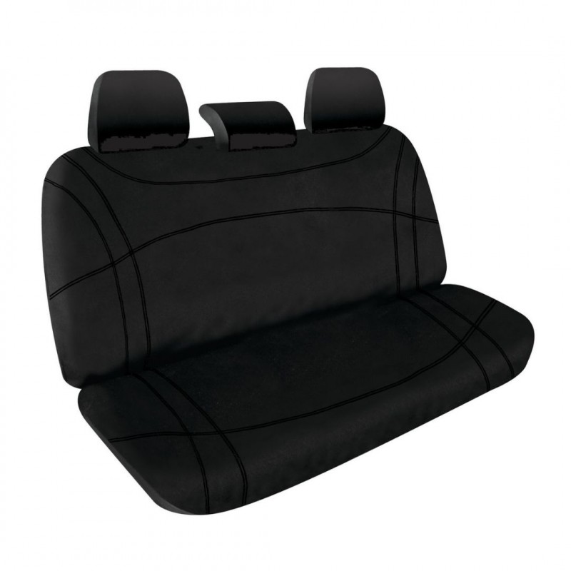 BLACK STITCH REAR SEAT COVERS - FORD RANGER PY 2022-ON