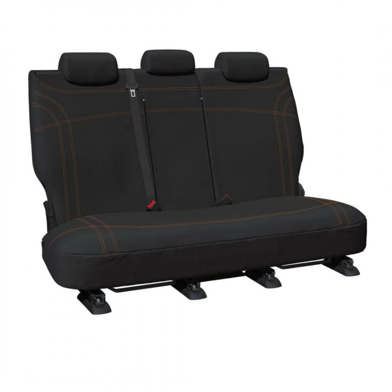 BLACK ORANGE STITCH SEAT COVER REAR - FORD RANGER PY 2022-ON