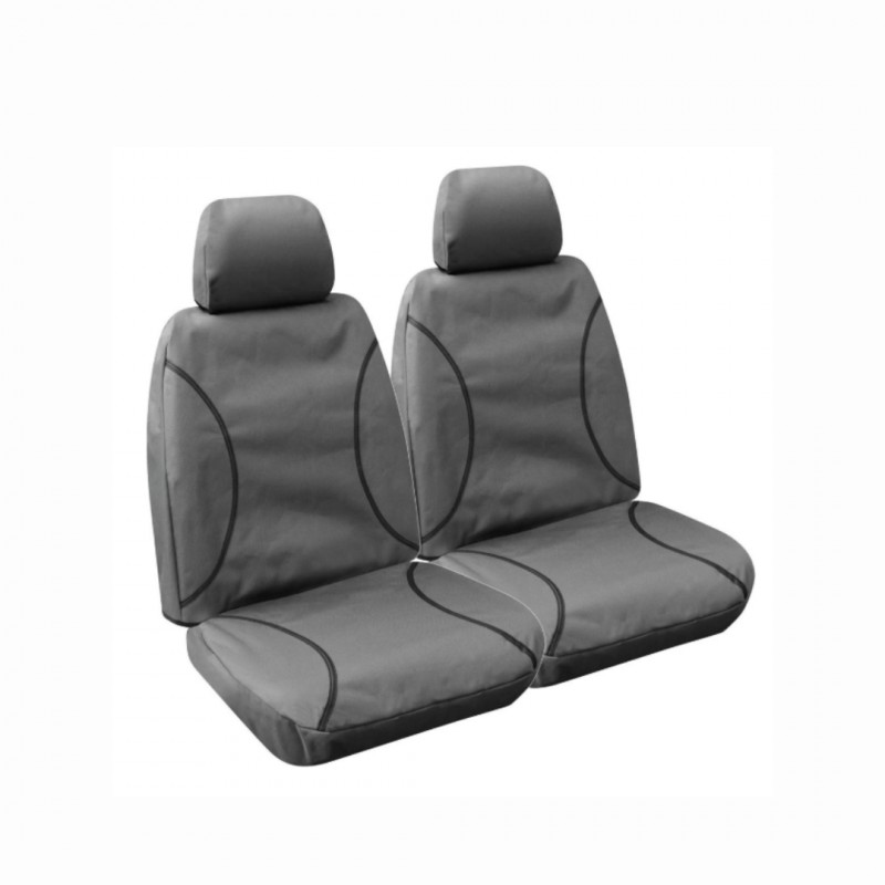GREY CANVAS FRONT SEAT COVER PAIR COLORADO TRAILBLAZER DMAX