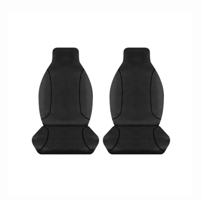 BLACK CANVAS FRONT SEAT COVER PAIR HILUX 2015-CURRENT