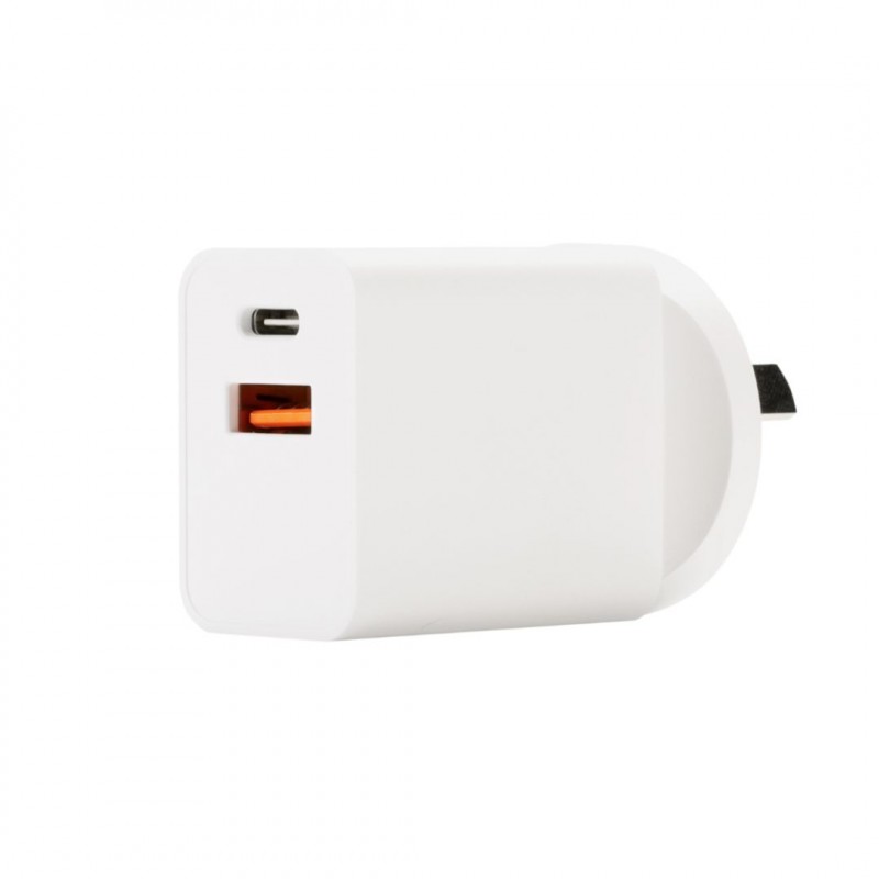 18W USB-C USB-A WALL CHARGER