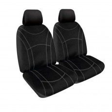 BLACK CANVAS FRONT SEAT COVER PAIR AMAROK 2011 TO 2022
