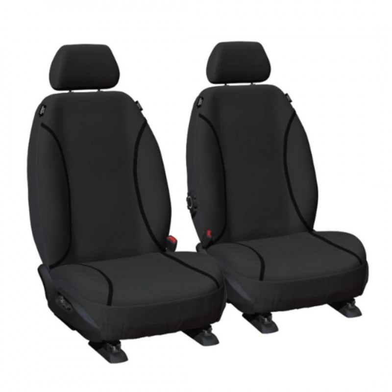 CANVAS FRONT SEAT COVERS PAIR BLACK MITSU TRITON  2015-CURRENT