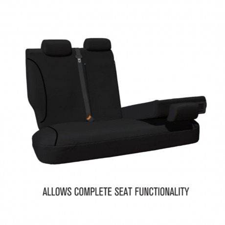 CANVAS REAR SEAT COVERS BLACK ISUZU DMAX  2020-CURRENT