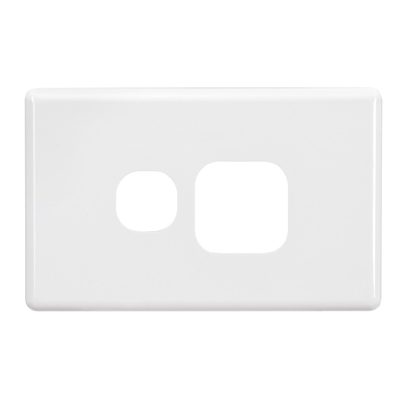 SINGLE GPO FASCIA WHITE FRONT COVER ONLY (10) 