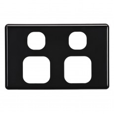 DOUBLE GPO FASCIA BLACK PK10  