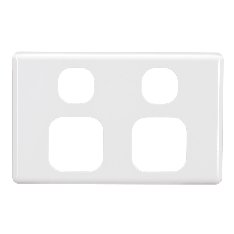 SINGLE GPO FASCIA WHITE FRONT COVER ONLY (10) 