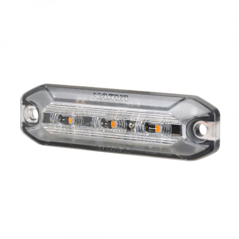 12/24V 3 LED LOW PROFILE WARNING LIGHT AMBER 