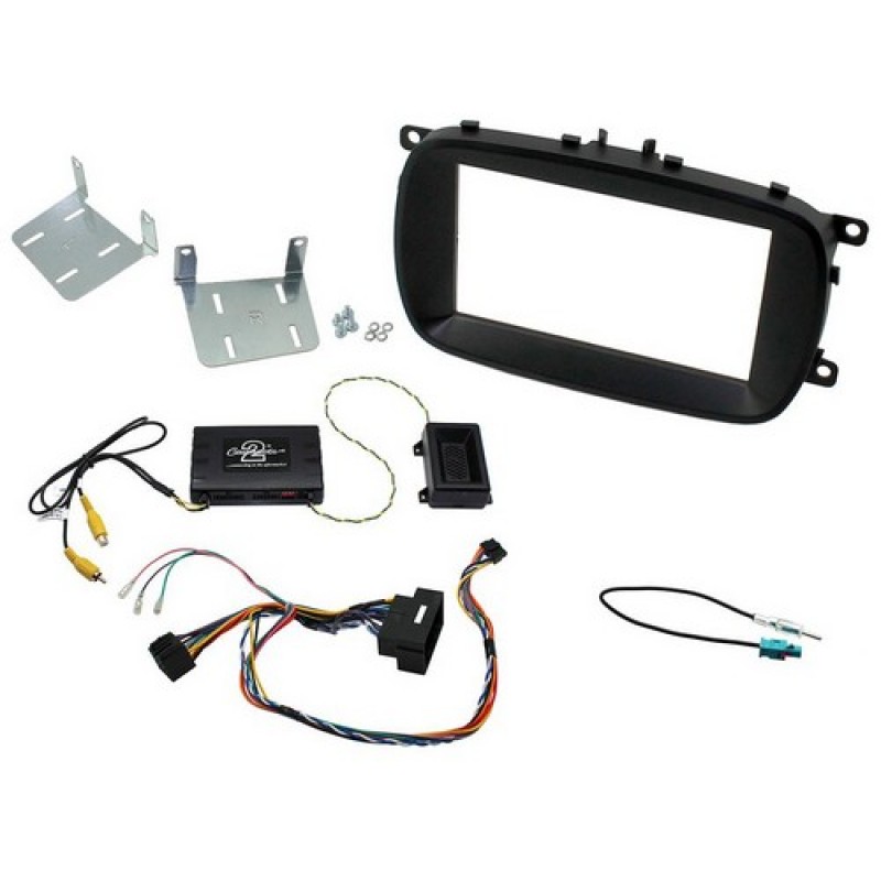DOUBLE DIN HEADUNIT INSTALLATION KIT BLACK- FIAT 500X 2014