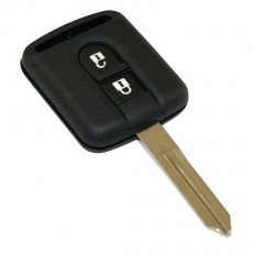 NISSAN VARIOUS MODELS 2 BUTTON REMOTE SHELL & KEY REPLACEMENT