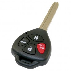 TOYOTA VARIOUS MODELS 4 BUTTON REMOTE SHELL & KEY REPLACEMENT