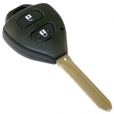 TOYOTA VARIOUS MODELS 2 BUTTON REMOTE SHELL & KEY REPLACEMENT