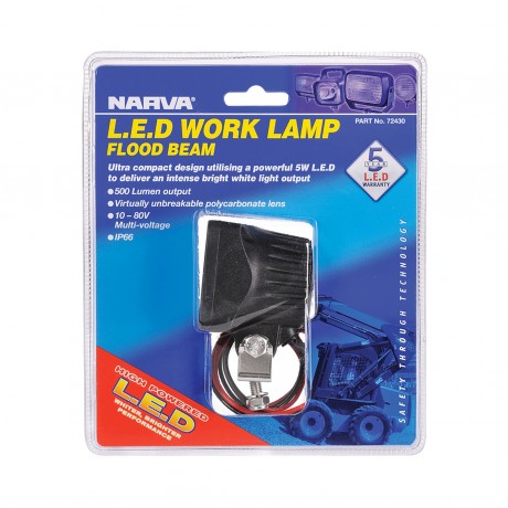 W/LAMP LED 9-80V FLOOD BEAM 500LM