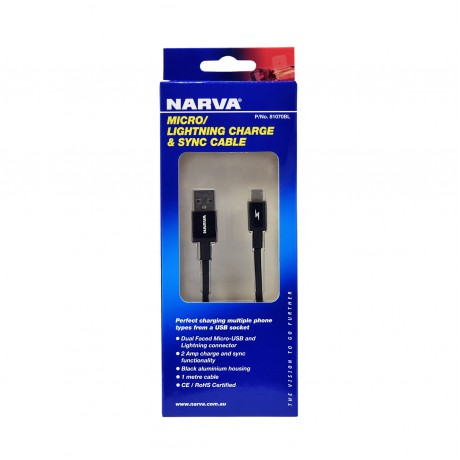 CABLE CHARGE MICRO/LIGHTENING DUAL FACED