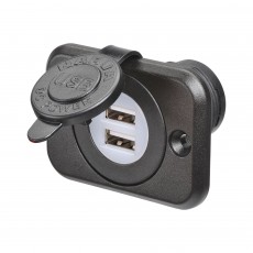 USB SOCKET DUAL LIGHT/COVER PK25