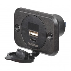 HEAVY-DUTY USB/USB-C SOCKET WITH VOLT/AMP METER