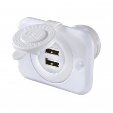 WHITE DUAL USB SOCKET PK25