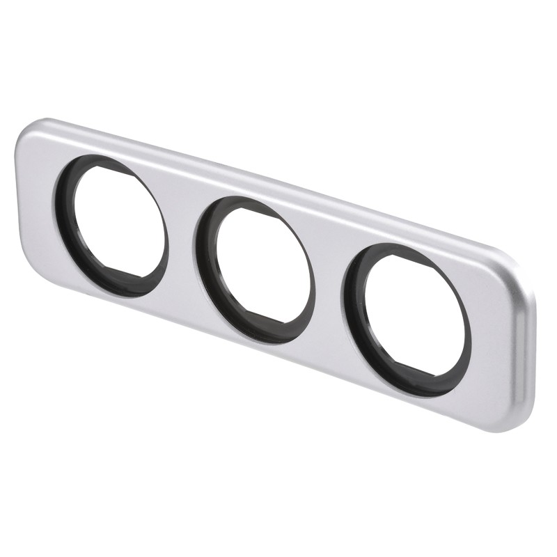 HDRV HOUSING TRIPLE FLUSH MOUNT SILVER