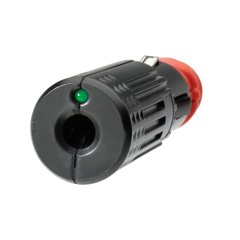 PLUG ACC W FUSE/LED 12-24V  PK25