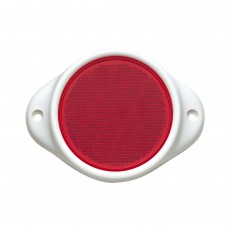 RED REFLECTOR 80MM DUAL HOLES PK10