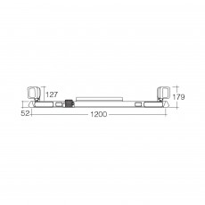 AEROMAX 12/24V LED W/LAMP BAR 1.2M FLOOD