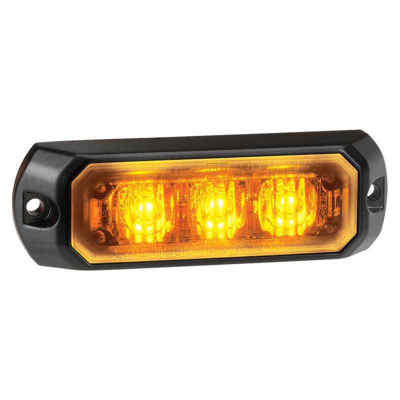 WARNING LIGHT 12/24V 3 LED AMBER
