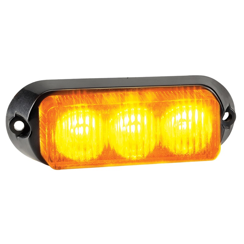 WARNING LIGHT 12V 3LED AMBER