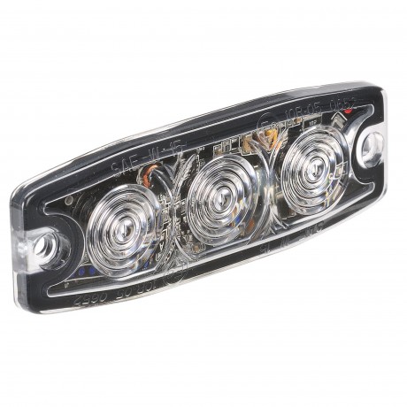 AMBER LOW PROFILE WARNING LIGHT 12/24V