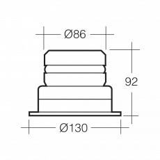 STROBE 12-80V LED SHORT F/BASE